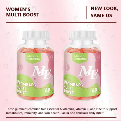 Methylated Multivitamin for Women Gummies，Inositol, Folate, Vitamins A C D3 E B12 K2, Herbal & Mineral Blend, Daily Vegan Gummy MOSEA ELEMENTSBuy Supplements Australia