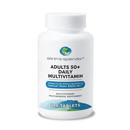 Earth's Splendor Adults 50+ Daily Vitamin- Overall Wellness Support, Daily Nutrients, 120 Day Supply Earth's Splendor