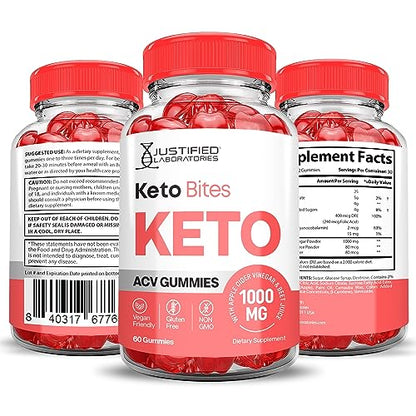 Justified Laboratories Keto Bites Keto ACV Gummies 1000MG Vegan Non GMO with Pomegranate Justified LaboratoriesBuy Supplements Australia