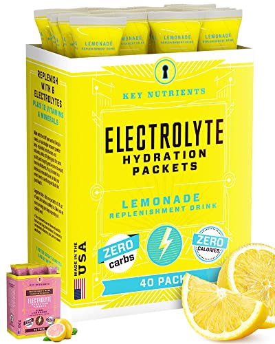 KEY NUTRIENTS Multivitamin Electrolytes Powder Packets - Refreshing Lemonade 40 Pack Hydration Packets - Travel Hydration Powder - No Sugar, No Calories, Gluten Free - Made in USA KEY NUTRIENTSBuy Supplements Australia