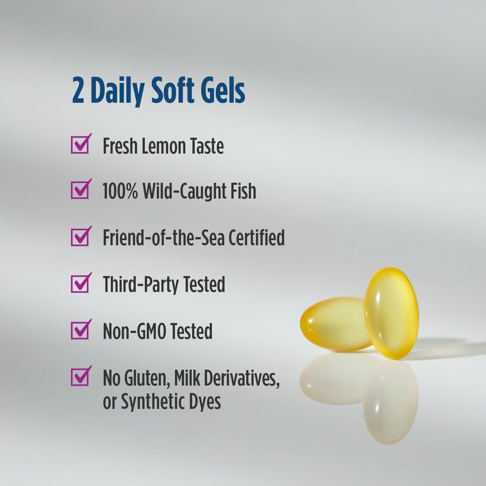 Nordic Naturals Postnatal Omega-3, Lemon - 60 Soft Gels - 1120 Total Omega-3 + 1000 IU Vitamin D3 - Formulated for New Moms; Supports Optimal Wellness,