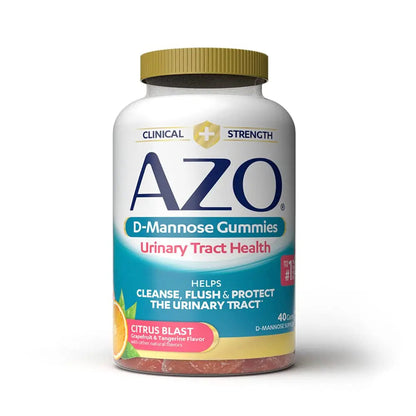 AZO Urinary Tract Health Gummies Bundle - D-Mannose 2000mg Citrus 40 Count and Cranberry 72 Count AZOBuy Supplements Australia