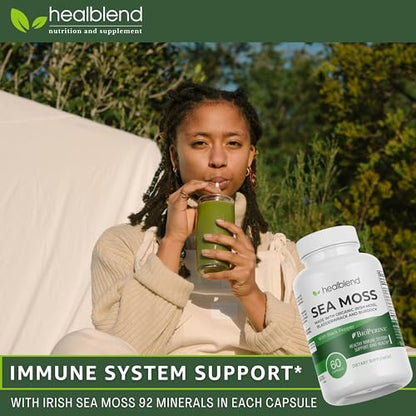 healblend Organic Irish Moss, Bladderwrack, Burdock, & BioPerine - 1405mg with Black Pepper healblendBuy Supplements Australia