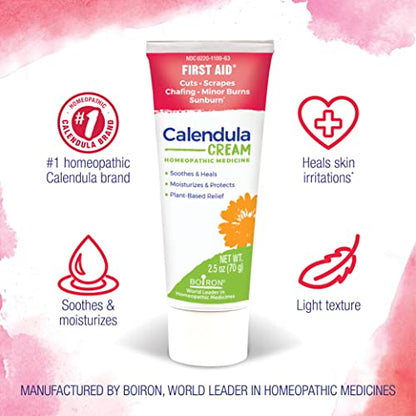 Boiron Calendula Cream for First Aid, Minor Burns, Cuts, Scrapes, Insect Bits and Sunburn - 2.5 oz BoironBuy Supplements Australia