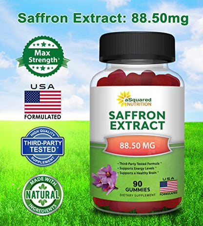 Saffron Gummies - Saffron Extract Supplement - Pure Gummy Supplements Alternative aSquared NutritionBuy Supplements Australia