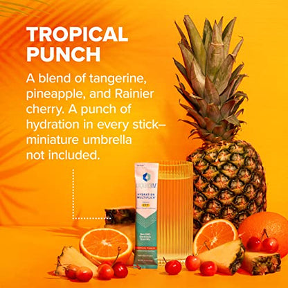 Liquid I.V. Hydration Multiplier - Tropical Punch - Hydration Powder Packets | Electrolyte Liquid I.V.Buy Supplements Australia