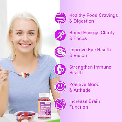 VZOXAINS 2 Pack Saffron Supplement Gummies, Sugar Free Saffron Extract with Magnesium VZOXAINSBuy Supplements Australia