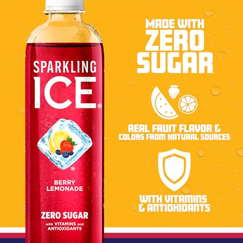 Sparkling Ice, Berry Lemonade Sparkling Water, Zero Sugar Flavored Water, with Vitamins Sparkling ICEBuy Supplements Australia