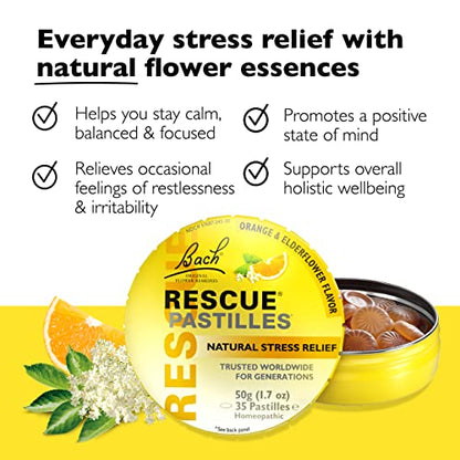 Bach RESCUE Pastilles Variety Pack Natural Stress Relief Lozenges RESCUEBuy Supplements Australia