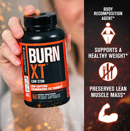 Jacked Factory Burn-XT Low Caffeine, Low Stim Weight Loss Supplement Jacked FactoryBuy Supplements Australia