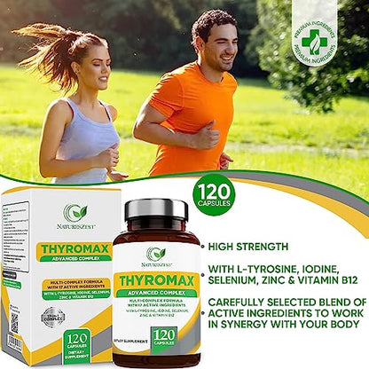 Natures Zest Thyroid Support Supplement for Women & Men - 120 Vegan Capsules Natures ZestBuy Supplements Australia