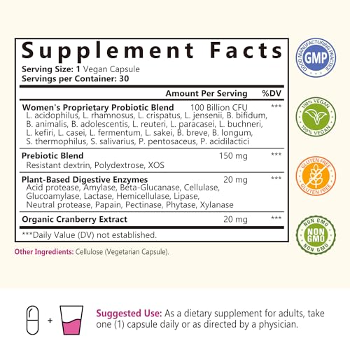 NatureMyst Women’s Probiotics 100 Billion, 20 Targeted Strains with Organic Cranberry NatureMystBuy Supplements Australia