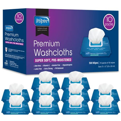 Inspire Adult Wet Wipes, Adult Wash Cloths, Adult Wipes for Incontinence InspireBuy Supplements Australia
