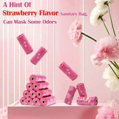 150Pcs Sanitary Napkin Disposal Bags, Luxiv Pink Disposable Sanitary Bag Personal Care Disposal Bags LuxivBuy Supplements Australia