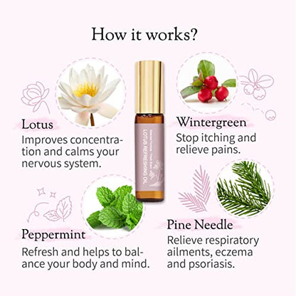 Don Du Ciel Organic and Kid-Friendly Lotus Essential Oil Blend Roll On for Stress Relief and Itch Relief Don Du CielBuy Supplements Australia