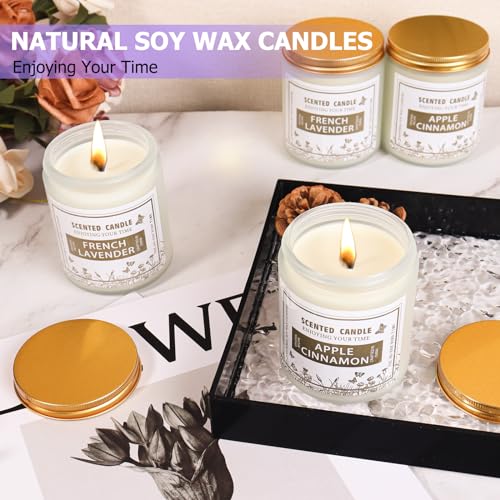 4 Pack Candles for Home Scented, Lavender & Cinnamon Candles Gifts for Women, 28 oz 200H Long zsalttBuy Supplements Australia