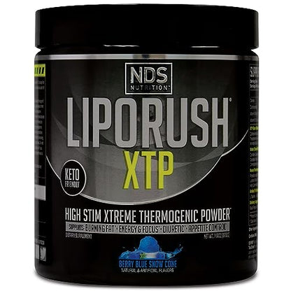 LIPORUSH NDS Nutrition XTP Thermogenic Fat Burner with L-Carnitine - Energy, Focus