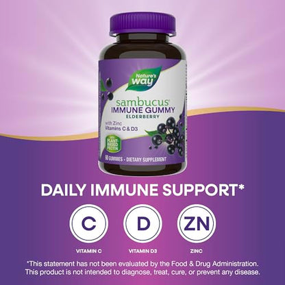 Nature's Way Sambucus Elderberry Immune Gummies, Daily Immune Support Nature's WayBuy Supplements Australia
