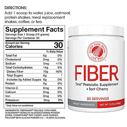 Tino Natural Gluten Free Prebiotic Fiber Supplement - with Tart Cherry Extract & Polycan Silver FernBuy Supplements Australia
