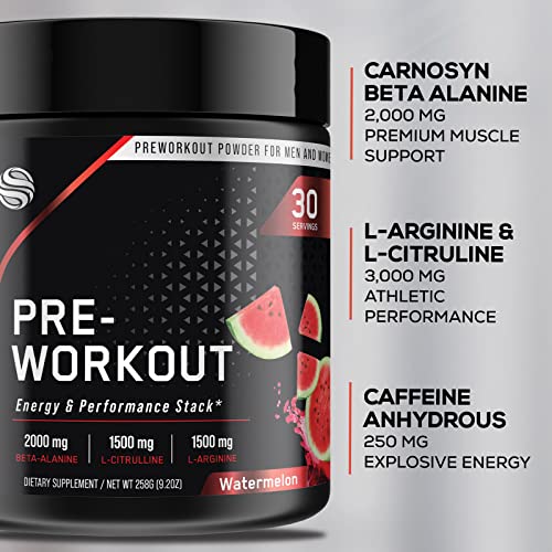 Pre-Workout Powder with Beta-Alanine & Caffeine for Energy, L-Citrulline & L-Arginine SILVERONYXBuy Supplements Australia