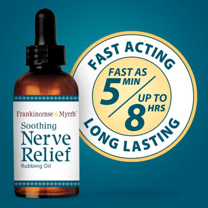 Nerve Pain Relief, Neuropathy Relief for Hands & Feet, Frankincense & Myrrh Rubbing Oil with Menthol and Frankincense Essential Oils, 2 Fl. Oz. Maximum Strength for Foot Pain FRANKINCENSE & MYRRHBuy Supplements Australia