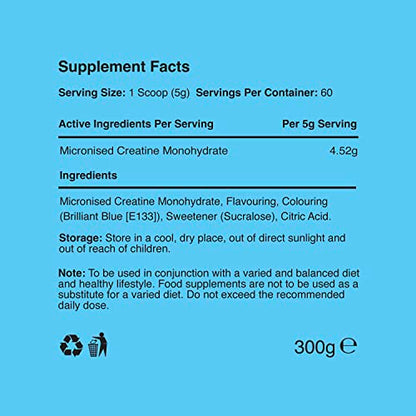 Warrior Creatine Monohydrate Powder – 300g – Micronised for Easy Mixing WarriorBuy Supplements Australia
