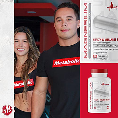 Metabolic Nutrition Magnesium, 650mg per Serving, Non-GMO, Vegan, Gluten Free Metabolic NutritionBuy Supplements Australia