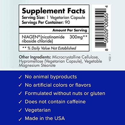 TRU NIAGEN 300mg | Patented Nicotinamide Riboside NAD+ Supplement | NR Supports TRU NIAGENBuy Supplements Australia