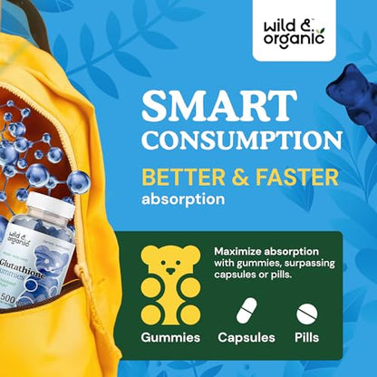 Wild & Organic Glutathione Gummies - Reduced Glutathione for Liver Cleanse & Antioxidants Wild & OrganicBuy Supplements Australia