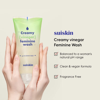 Suiskin Green Apple Vinegar Feminine Wash | Removes odor, pH balanced with Vegan Probiotics, Fragrance-free SuiskinBuy Supplements Australia