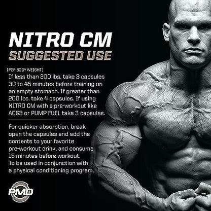 PMD Sports Nitro cm - Nitric Oxide with Agmatine Pre Workout Supplement - Muscle PMDBuy Supplements Australia