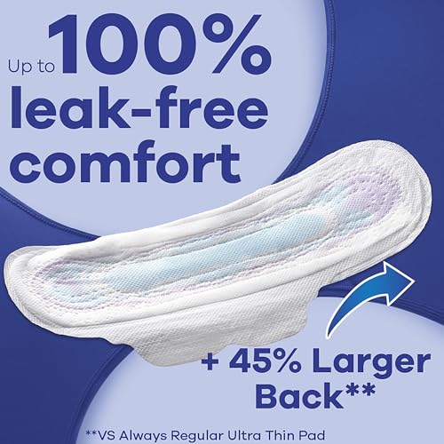 Always Ultra Thin Feminine Pads with Wings for Women, Size 4, Overnight Absorbency, Unscented AlwaysBuy Supplements Australia
