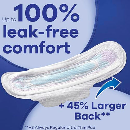 Always Ultra Thin Feminine Pads with Wings for Women, Size 4, Overnight Absorbency, Unscented AlwaysBuy Supplements Australia