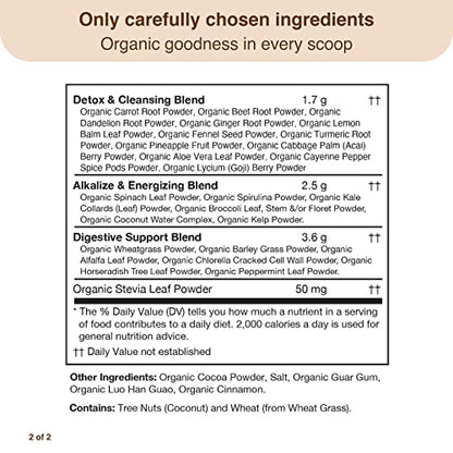Detox Organics Chocolate Superfood Powder, Detox Cleanse for your Body, Bloating Relief Detox OrganicsBuy Supplements Australia
