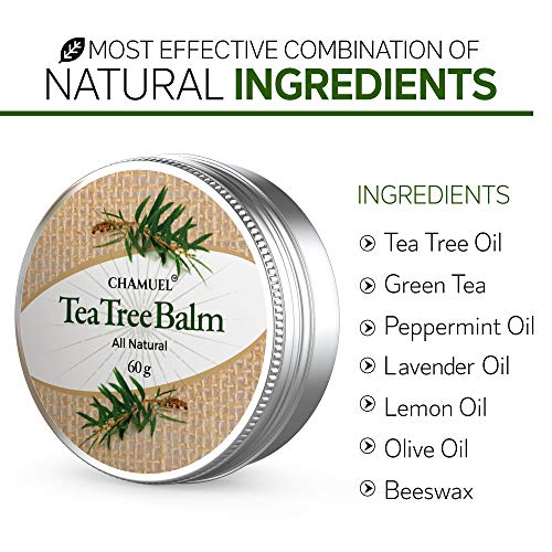 TEA TREE OIL BALM -100% All Natural | Great Cream for Soothing Irritations like Eczema ChamuelBuy Supplements Australia