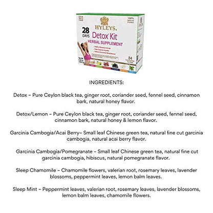 Hyleys Detox Tea for Cleanse - 28 Day Kit - 84 Tea Bags - Gift Gift For Mom For Mom HYLEYSBuy Supplements Australia