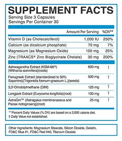 eFlow Nutrition Enflux Natural T Support with KSM-66 Ashwagandha - Supplement eFlow NutritionBuy Supplements Australia