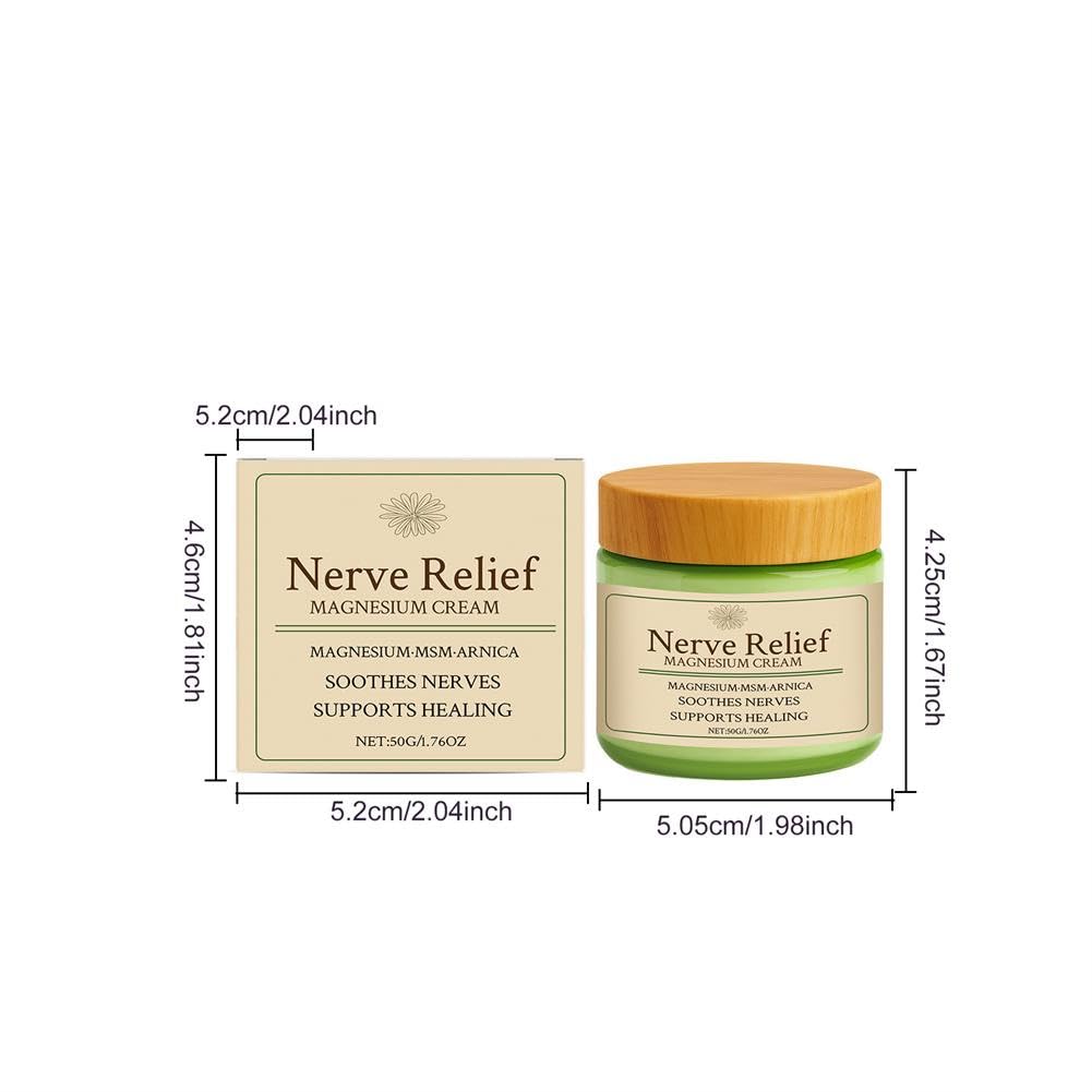 Total Relief Magnesium Cream - Nerve Relief Magnesium Cream with MSM & Arnica,Total ReliefCream for Muscle Relaxation, Soothes Nerves & Daily Soothing Support, Deep Hydration,50g/1.76oz Aus HealthcareBuy Supplements Australia