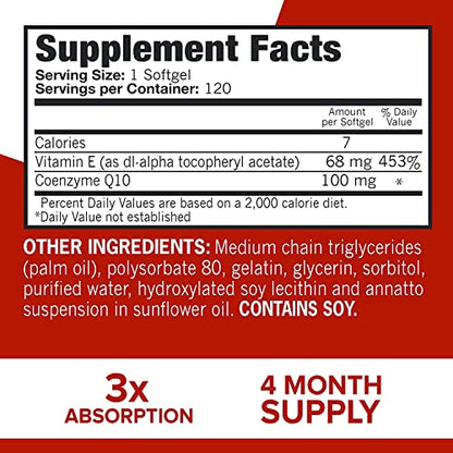 Qunol CoQ10 100mg Softgels, Ultra CoQ10 100mg, 3x Better Absorption, Antioxidant QunolBuy Supplements Australia