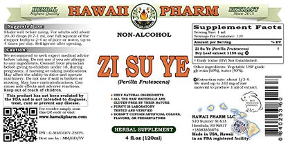 HawaiiPharm Zi Su Ye Alcohol-Free Liquid Extract, Zi Su Ye (Perilla Frutescens) Dried Leaf HawaiiPharmBuy Supplements Australia