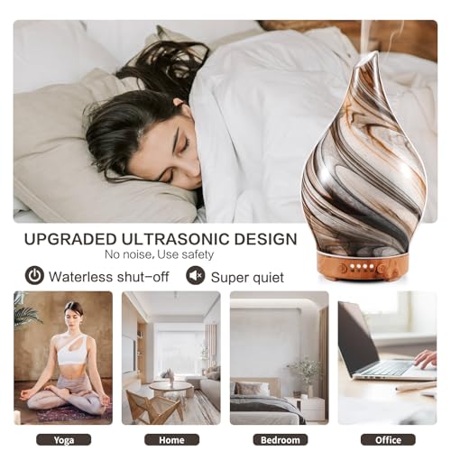 Porseme 100ml Glass Essential Oil Diffuser Aromatherapy Ultrasonic Cool Mist Humidifier 4 Running Hours PorsemeBuy Supplements Australia