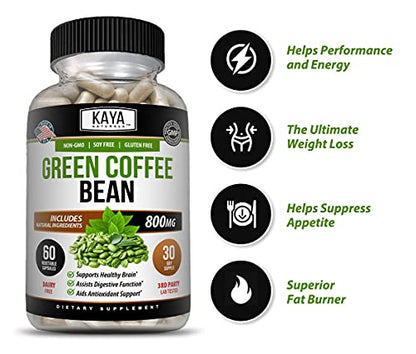 Kaya Naturals Green Coffee Bean 60ct - Weight Management Kaya NaturalsBuy Supplements Australia
