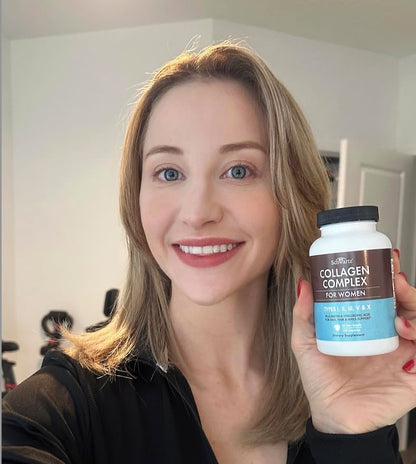 Multi Collagen Pills for Women (Types I II III V X) with Vitamin C Hyaluronic Acid Biotin BioSchwartzBuy Supplements Australia