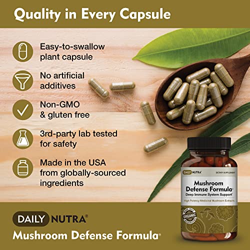 DailyNutra Mushroom Defense Formula - Immune Support Supplement | Organic DailyNutraBuy Supplements Australia