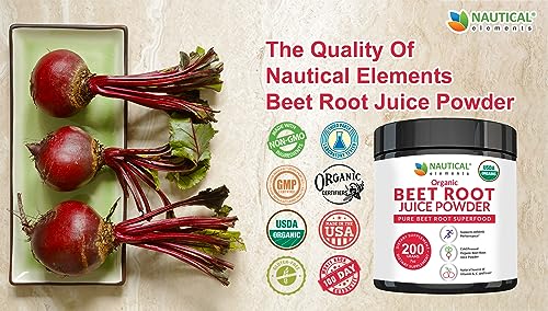 Beet Juice Powder Organic - Cold Pressed - 20:1 Concentrate - Concentrated Beet Root Nautical ElementsBuy Supplements Australia