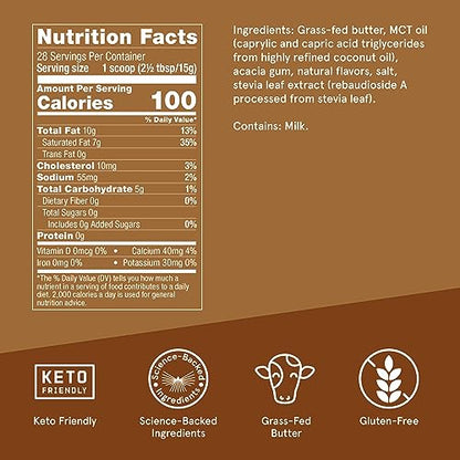 Bulletproof Hazelnut Creamer, 14.8 Ounces, Keto Coffee Creamer with MCT Oil and Grass BulletproofBuy Supplements Australia