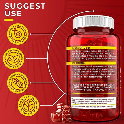 Keto ACV Gummies 1500 mg - Low Sugar Green Apple Flavor - Vegan ACV Keto Gummies SunVerdeBuy Supplements Australia