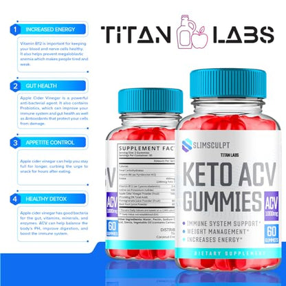 Slimsculpt Keto ACV Gummies, Slim Sculpt Keto ACV Gummies Advanced Weight Loss 1000MG Titan LabsBuy Supplements Australia