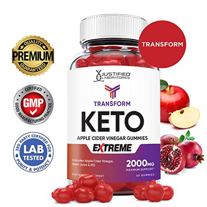 Transform Keto ACV Gummies Extreme Formula 2000MG Vegan Non GMO with Pomegranate Justified LaboratoriesBuy Supplements Australia